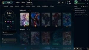 Gold 1 193 skins - League of Legends LOL