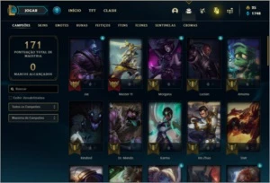 Conta unranked com 14 skins e 55 champs - League of Legends LOL