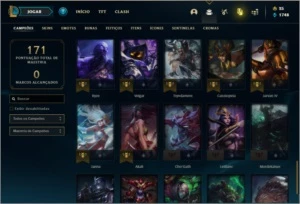 Conta unranked com 14 skins e 55 champs - League of Legends LOL