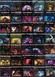 CONTA GOLD SEASON PASSADA 5/0 MD10 (ATUALMENTE) 184 SKINS - League of Legends LOL