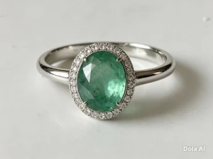Esmeralda pedra preciosa natural oval. - Outros