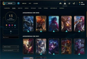 Conta Valorant Gold 1 e Skins + Conta LOL Sem Rank com Skins - League of Legends
