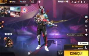 CONTA FREE FIRE COM 61.400 DIAMANTES