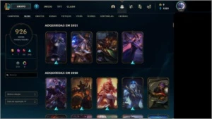 CONTA LEAGUE OF LEGENDS, 926 SKINS, COMPLETA LOL