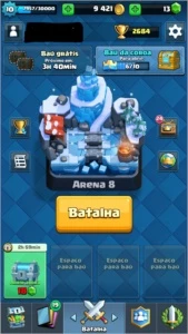 Conta Clash royale lvl 10 com 6 lendárias arena 8
