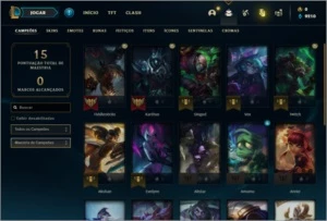 Conta platina 4 com 2 skins e 24 champs SEM EMAIL VERIFICADO - League of Legends LOL
