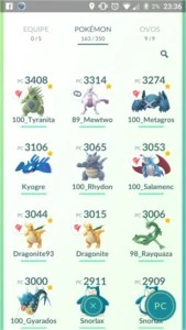 Conta Pokemon Go level 32 quase 33 coma vários lendários. - Pokémon