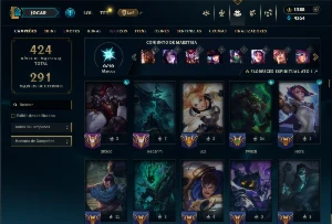 Conta Unranked com todos os Champs e 107 skins +2 Skin Raras - League of Legends LOL