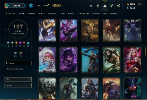 Conta Unranked com todos os Champs e 107 skins +2 Skin Raras - League of Legends LOL