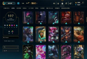 Conta Unranked com todos os Champs e 107 skins +2 Skin Raras - League of Legends LOL