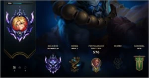 Conta League of Legends Diamante 3 com 150 skins LOL