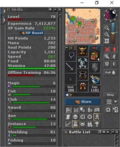 Conta Tibia RP 178  /  MS  118 outros Pacera