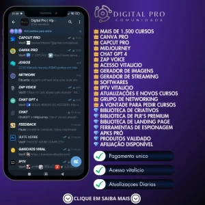 Comunidade no Telegram com Milhões de Infoprodutos Liberados - Serviços Digitais