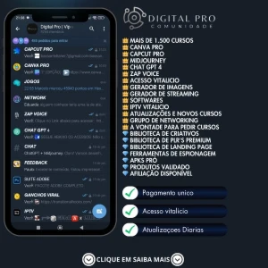 Comunidade no Telegram com Milhões de Infoprodutos Liberados - Serviços Digitais