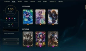 Conta de LoL/+100 Skins/Todos os campeões - League of Legends