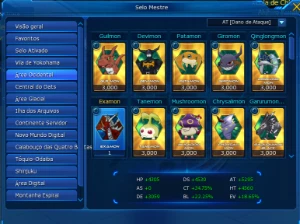 Conta La Dmo Omega Full End Game 5 sss+ +Zero unity - Digimon Masters Online