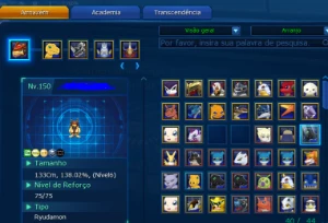 Conta La Dmo Omega Full End Game 5 sss+ +Zero unity - Digimon Masters Online