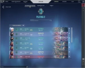 conta valorant platina 2 (smurf mmr alto)