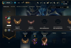 Ouro 2 com TODOS os Champs e 264 Skins ( TOP / SUP / JG ) - League of Legends LOL