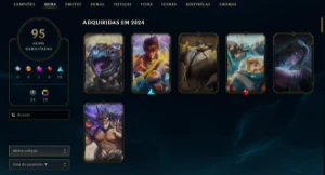 LOL - 95 Skins - ESMERALDA - 155 Campeões - Nunca tomou BAN - League of Legends