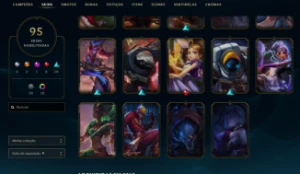 LOL - 95 Skins - ESMERALDA - 155 Campeões - Nunca tomou BAN - League of Legends