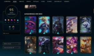 LOL - 95 Skins - ESMERALDA - 155 Campeões - Nunca tomou BAN - League of Legends