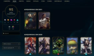 LOL - 95 Skins - ESMERALDA - 155 Campeões - Nunca tomou BAN - League of Legends