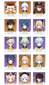 GENSHIN AR 55 - 8 CHARACTERS 5* - 2 WEAPONS 5* - Genshin Impact