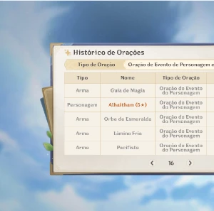 25 Tier 5 + 12 Armas Tier 5 (FORA AS CONSTELAÇÃO) - Genshin Impact