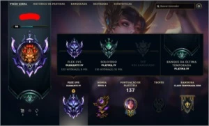 Conta Diamante 4 e Platina 4 - League of Legends LOL