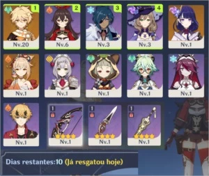 Conta Reroll Yoimiya e Raiden Shogun - Genshin Impact
