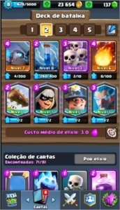 CONTA NV 8, 4 LENDÁRIAS, MONTANHA DO PORCO - Clash Royale