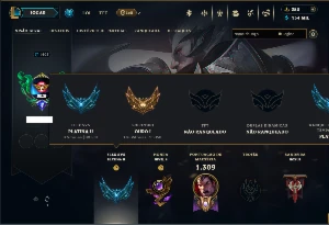 Ouro 1 com TODOS os Champs e 449 Skins ( Nivel 1403 ) - League of Legends LOL