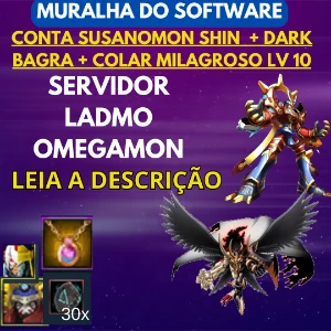 Conta Digimon Masters Darkbragra + Susanoo Shin + Colar Mil - Digimon Masters Online DMO