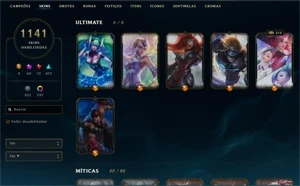 Conta League of legends 1141 Skins, Lvl 755 LOL