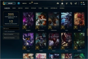 Conta unranked com 23 Skins e 66 Champs (Ex Platina) - League of Legends LOL