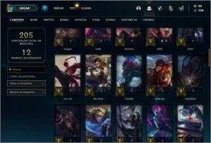 Conta unranked com 23 Skins e 66 Champs (Ex Platina) - League of Legends LOL