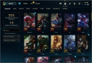 Conta unranked com 23 Skins e 66 Champs (Ex Platina) - League of Legends LOL