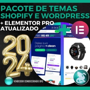 Temas Shopify, WP e Blogger de DROPSHIPPING + Elementor Pro