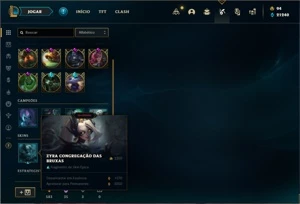 Conta bronze 4 com TODOS os champs e 253 Skins (3 Ultimates) - League of Legends LOL