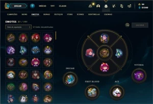 Conta bronze 4 com TODOS os champs e 253 Skins (3 Ultimates) - League of Legends LOL