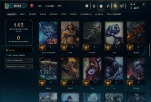 Unranked com 70 Champs e 41 Skins - League of Legends LOL