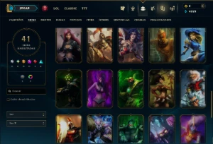 Unranked com 70 Champs e 41 Skins - League of Legends LOL