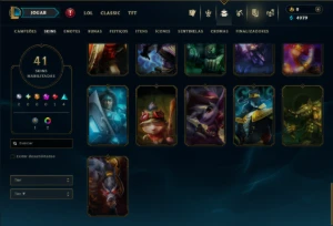 Unranked com 70 Champs e 41 Skins - League of Legends LOL