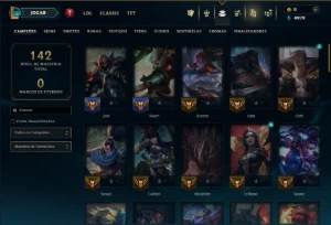 Unranked com 70 Champs e 41 Skins - League of Legends LOL