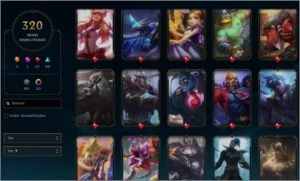 CONTA LOL 320 SKINS - ALL CHAMPIONS - 520 ICONES - LVL 255 - League of Legends