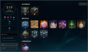 CONTA LOL 320 SKINS - ALL CHAMPIONS - 520 ICONES - LVL 255 - League of Legends