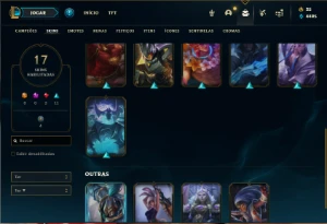 Conta Unranked com 35 Champs e 17 Skins - League of Legends LOL
