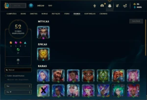 Conta Unranked com 35 Champs e 17 Skins - League of Legends LOL