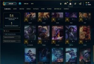 Conta Unranked com 35 Champs e 17 Skins - League of Legends LOL